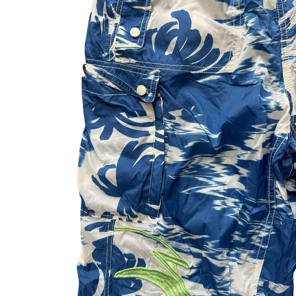 Free People FP Movement Color Burst Hike Pants Floral Blue White Size M - Picture 7 of 8